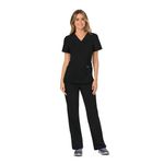 Revolution Mock Wrap Top Black M