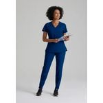 One Racer Scrub Top Indigo Xs