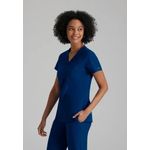 One Racer Scrub Top Indigo Xl