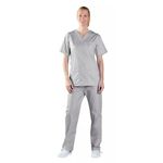Unisex Scrub V-Neck Top Pale Gry 3Xl