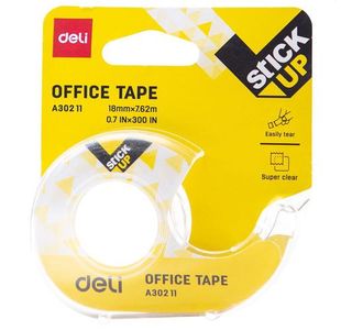 Deli Clear Tape 18 X 7.6M Card Disp.