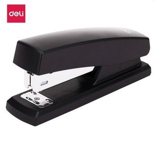Deli Plastic Stapler 26/6 Half Strip Bk