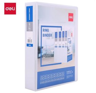 Deli Pres Ring Binder White 4 Ring 38Mm