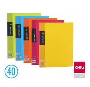 Rio Display Book 40 Pkt Ast 5 Cols Bx12