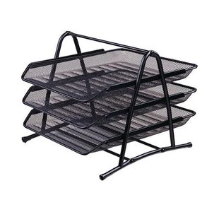 Deli Mesk Letter Tray Set 3 Tier Blk