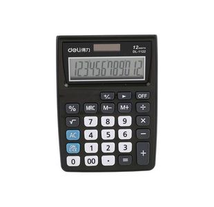 Deli Semi Desk Calculator 12 Digit Black