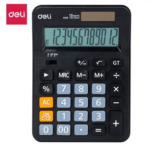 Deli Desk Calculator 12 Digit Black