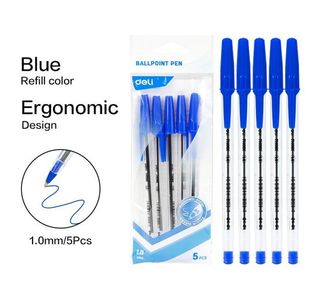 Deli Eq4 Ballpen Blue Pack 5