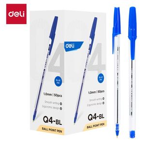 Deli Eq4 Think Ballpen Medium Blue Bx50