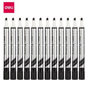 Deli Think W/Bd Marker Chisel Tip Black