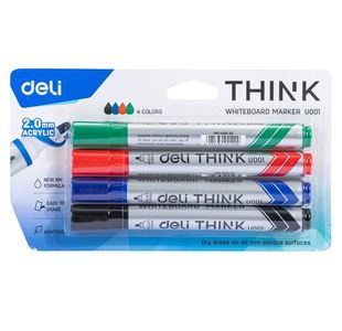 Deli Whiteboard Marker Card Of 4