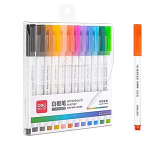 Deli W/Bd Marker 1Mm Asstd Wallet Of 12