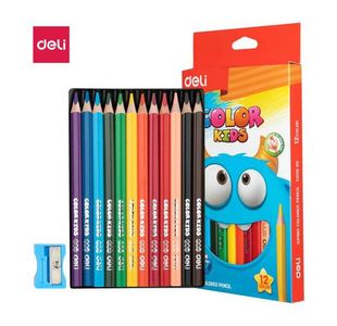 Deli Color Kids Jumbo Pencils Ast Pk12