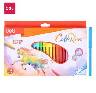 Felt Pen Washable 1.0Mm 24 Colours