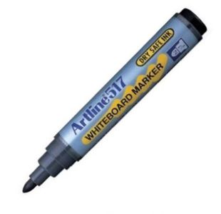 Artline 517 Dry Wipe Mkr Bullet Blk Bx12