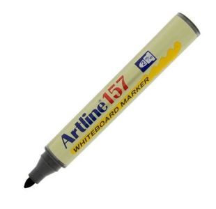 Artline 157 Dry Wipe Mkr Bullet Blk Bx12