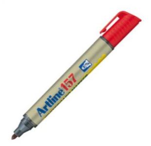 Artline 157 Dry Wipe Mkr Bullet Red Bx12