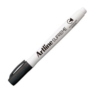 Artline Supr Dry Wipe Mkr Bul Blk Bx12