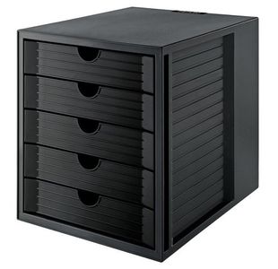 Han Contur 5 Drawer Set, Eco Black