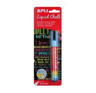 Apli Chalk Marker 5Mm Blue Carded
