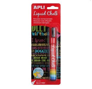 Apli Chalk Marker 5Mm Red Carded