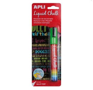 Apli Chalk Marker 5Mm Green Carded