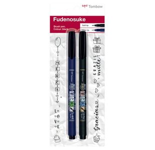 Fudenosuke Brush Pen & Marker Pack Of 2