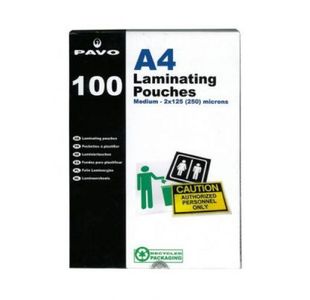 Pavo Laminating Pouches, A4 250 Micron