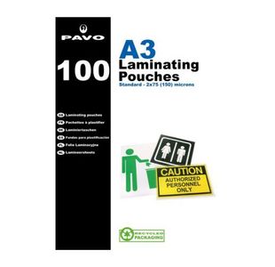 Pavo Laminating Pouches, A3 150 Micron