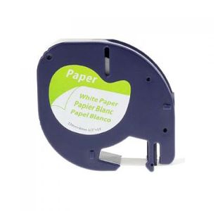 Letratag Cmpa Tape 12Mm Bk/Wh Paper