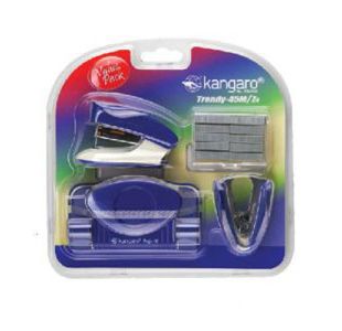 Kangaro Trendy Stapler And Punch Set