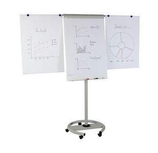 Mobile Magnetic Flipchart Height Adj