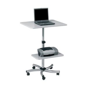 Mobile Computer Table - Grey