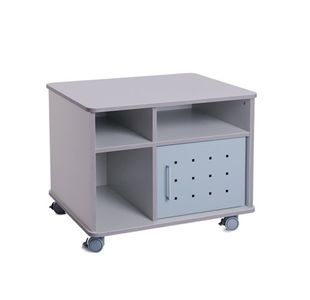 Mobile Grey Table/Storage Unit Landscape