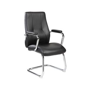 Confident Imitation Leather Chair- Black