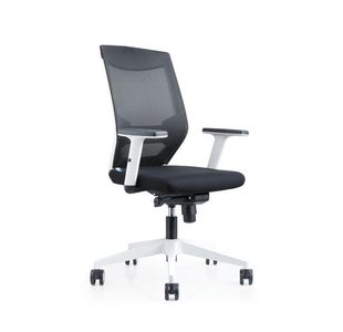 Operators Chair Mesh - White Frame - Blk