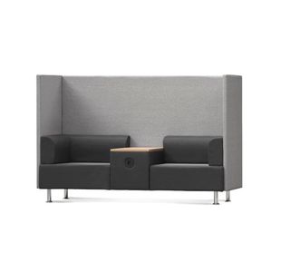 Be Soft Double Booth + Table - Grey