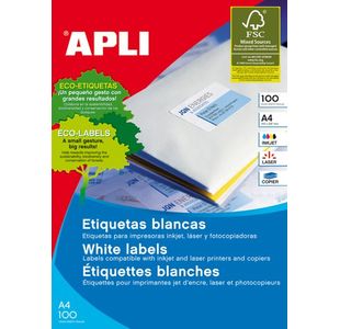 Apli Laser/Copier Labels 8Up Bx100