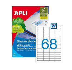 Apli 1282 Laser/Copier Labels 68Up