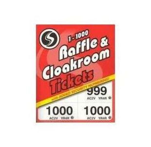 Silvine Cloakroom Ticket 1-1000 Pk6