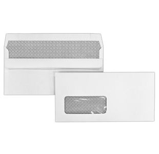 Env 4.3X8.7 Wht Window Self Seal 100G