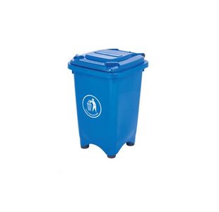 Static Bin With Feet 50 Litre Blue