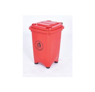 Static Bin With Feet 50 Litre Red