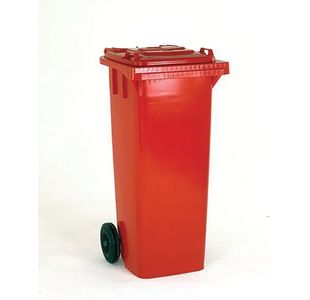 2Work Wheelie Bin 140L Red