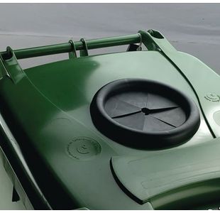 2Work Wheelie Bin 120L Bot/Lock Grn
