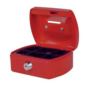 Pavo Cash Box 5 With Coin Slot Red