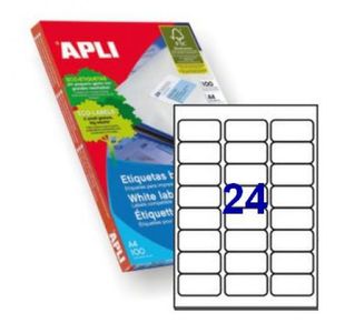 Apli 2409 Lsr/Ijet Labs 64X33.9Mm 24Up