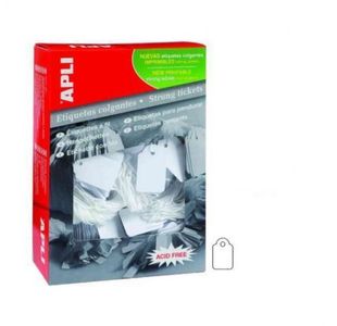 Apli 387 Strung Tags, White 13X20Mm