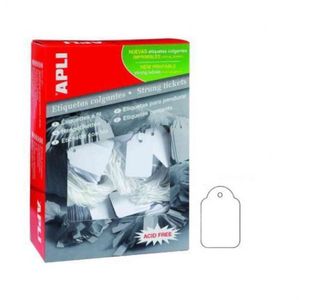 Apli 391 Strung Tags, White 28X43Mm