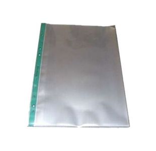 A4 Plas Pkts Gl Poly Pro 80M Grn Strip